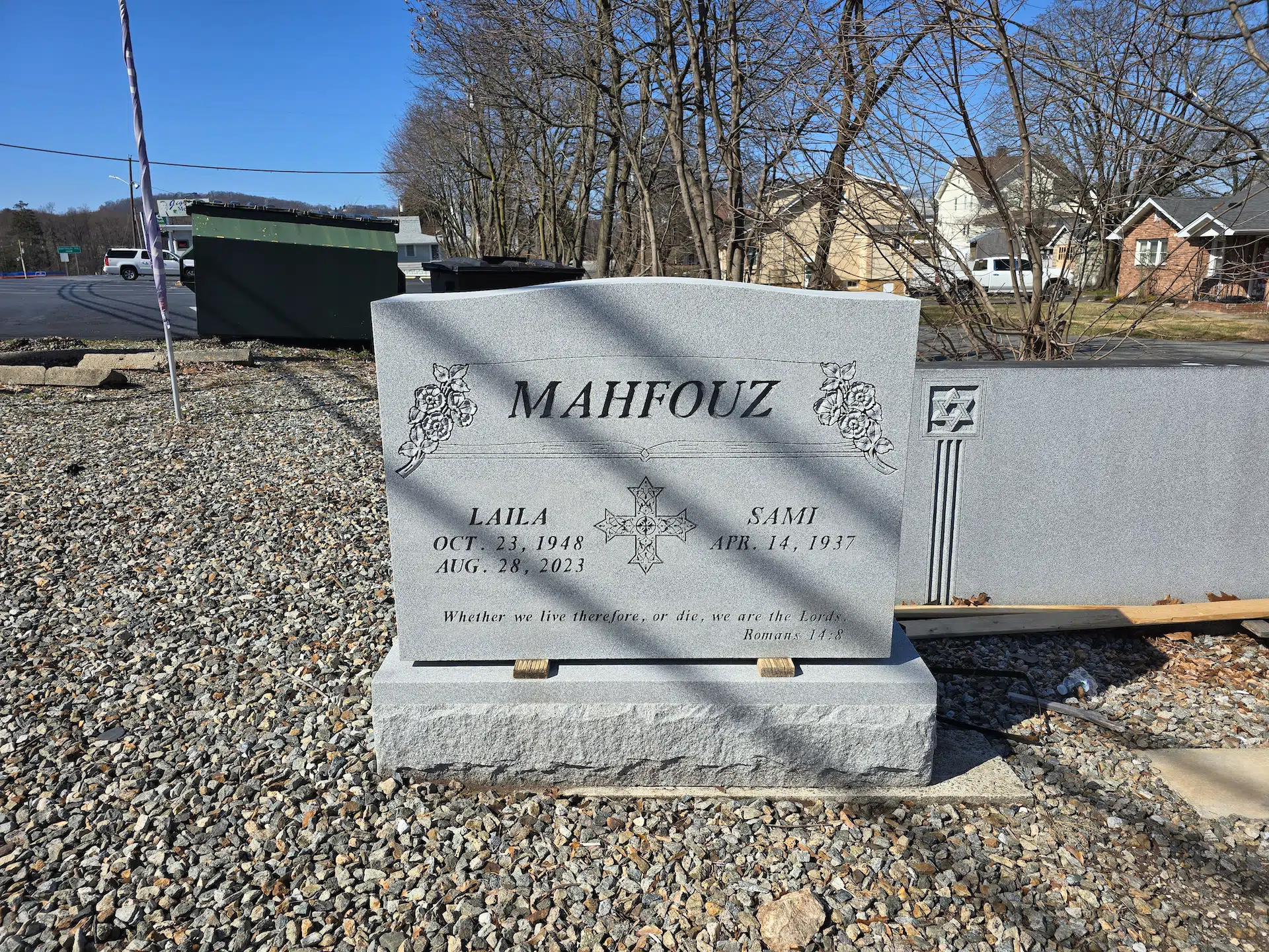 Granite Headstone hand-carved by Tombstone Finder in NJ — image 1