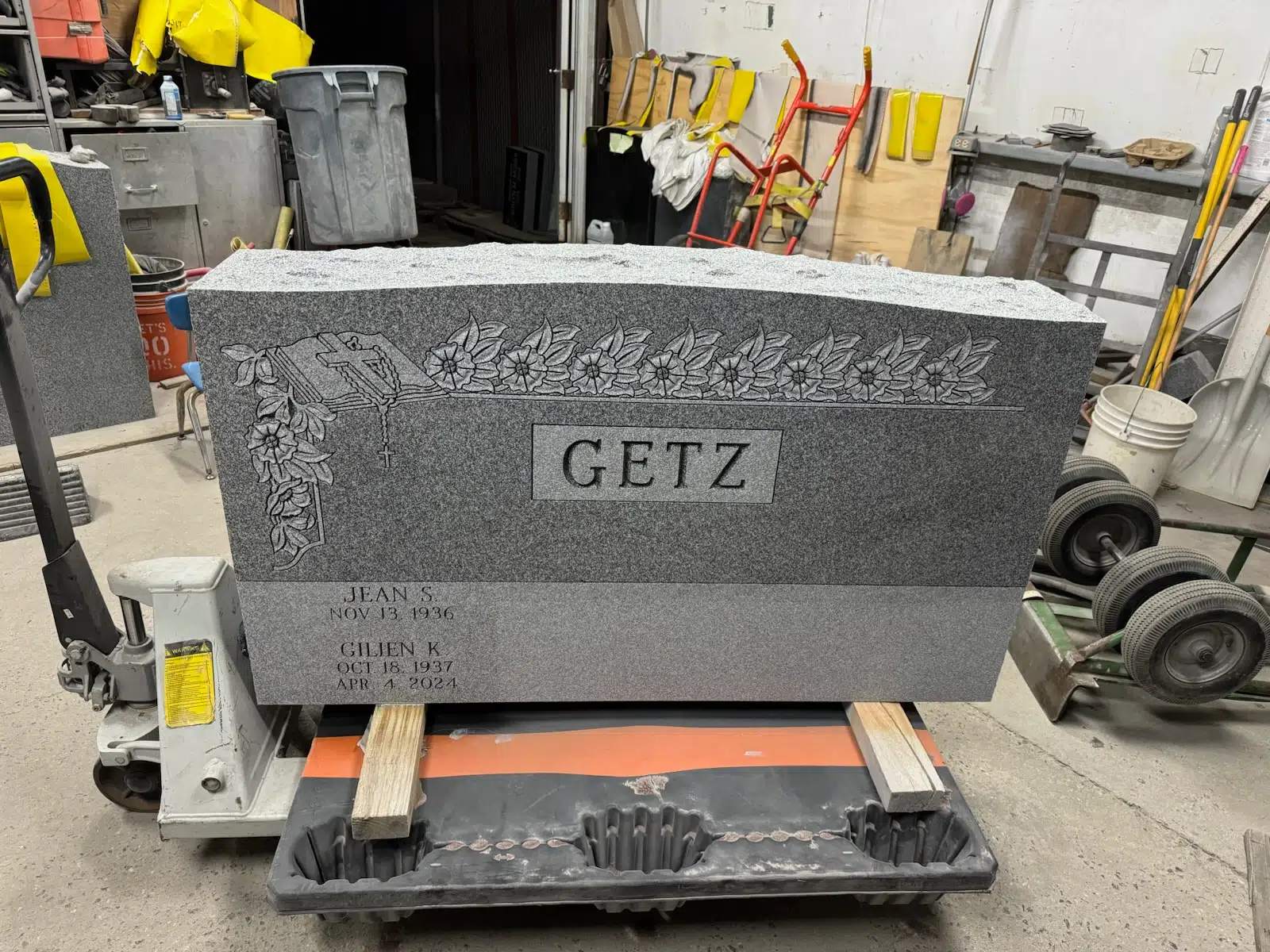 Granite Headstone hand-carved by Tombstone Finder in NJ — image 5